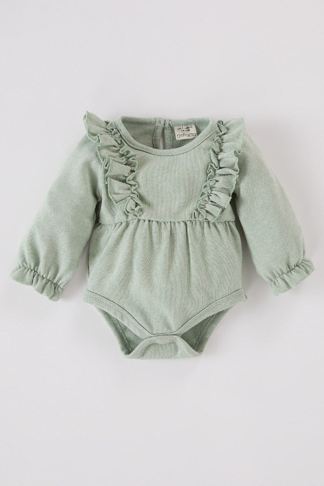 Baby Girl Newborn Crew Neck Knitwear Look Long Sleeve Snappy Bodysuit D6013A524WN