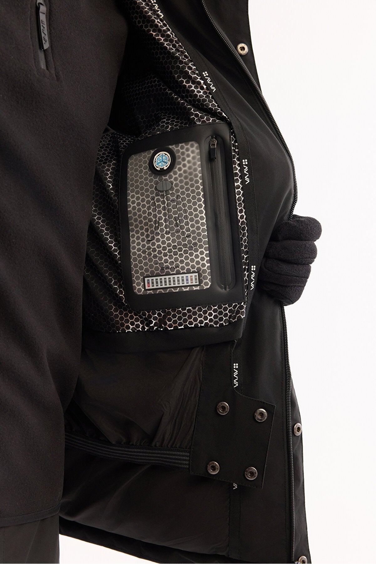 Men's Black Faux Off Hooded Coat A52Y6161