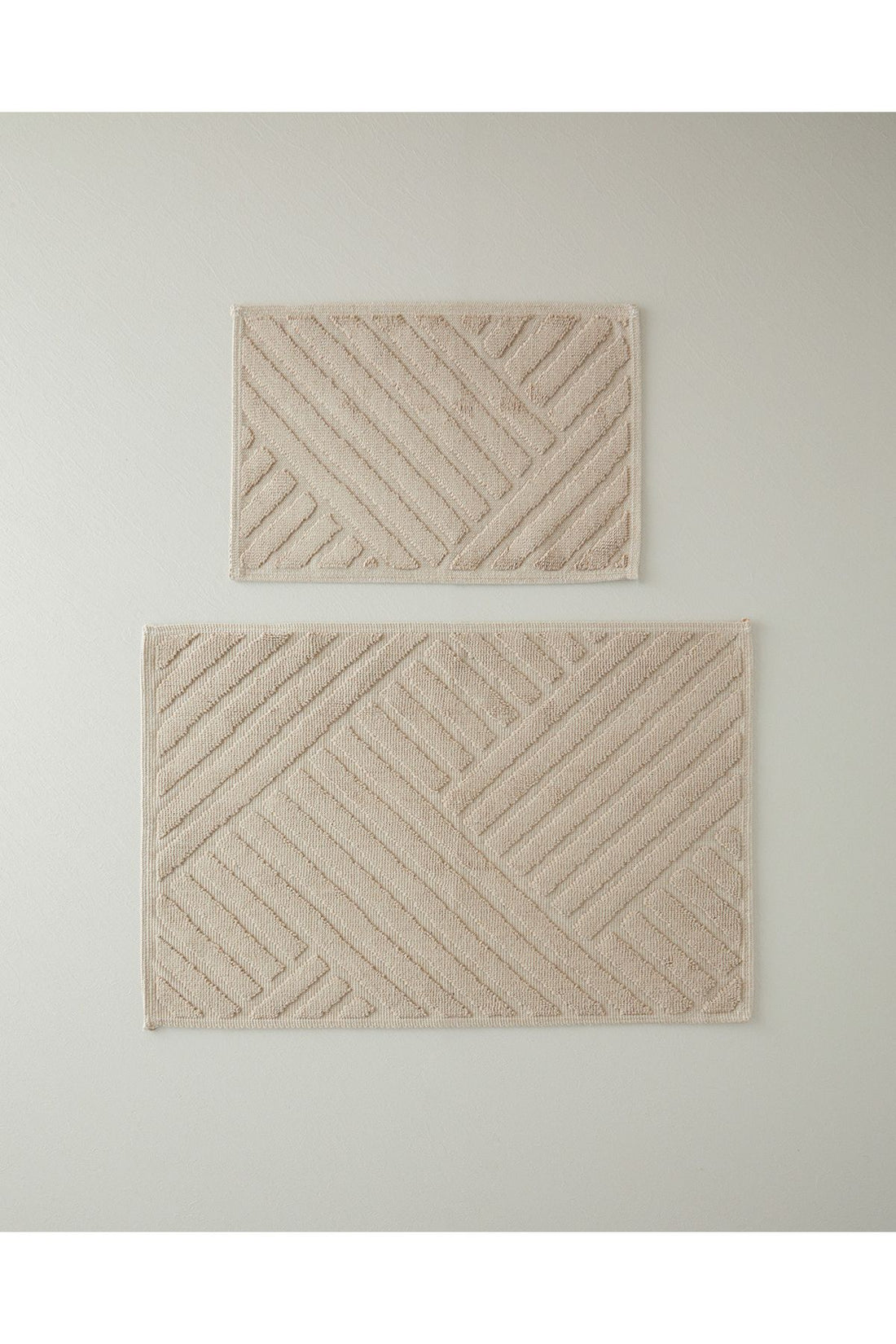 Linea Cotton Curl Bath Mat Set Beige