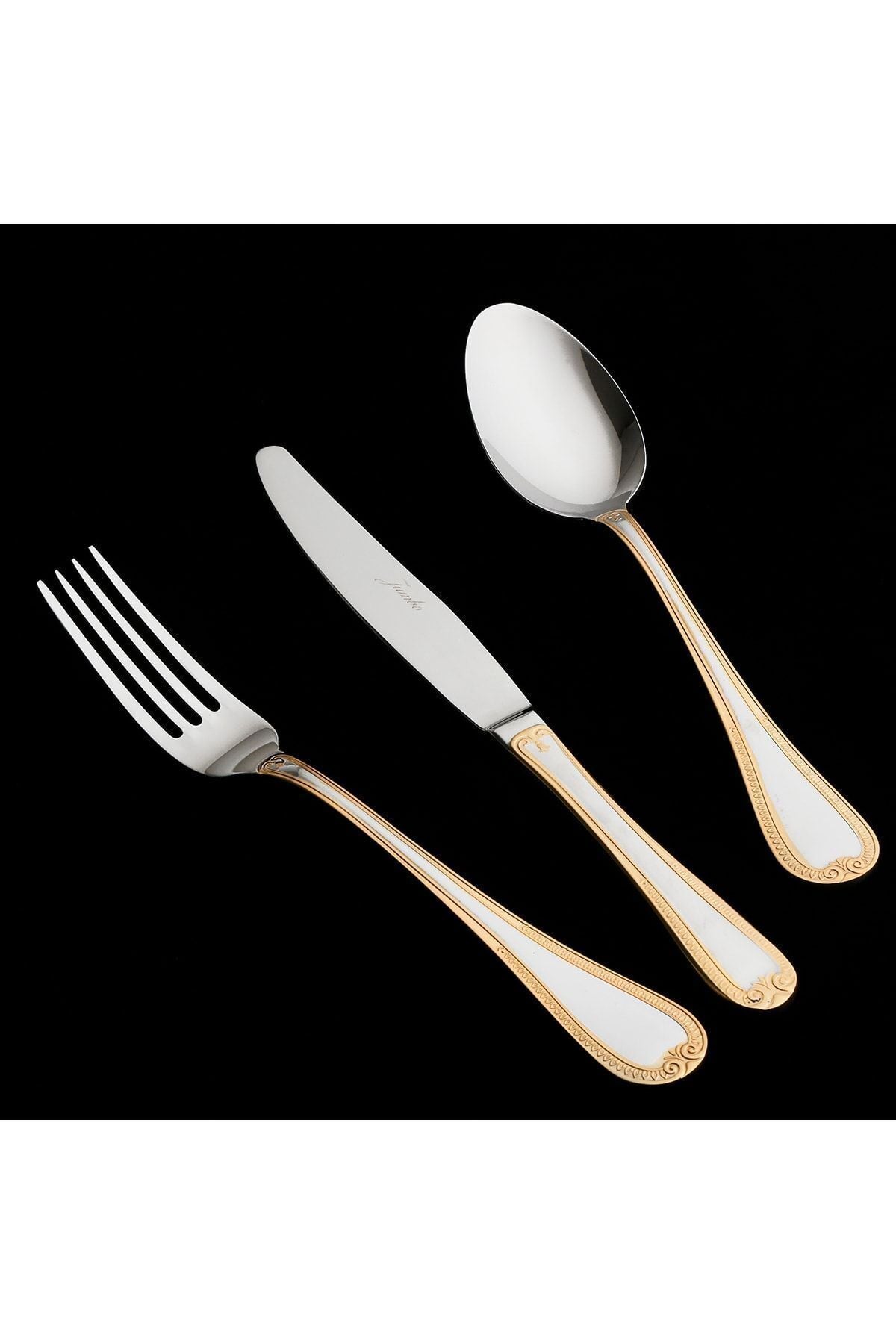 Queen Gold 12 Seater 84 Piece Fork Spoons Knife Set