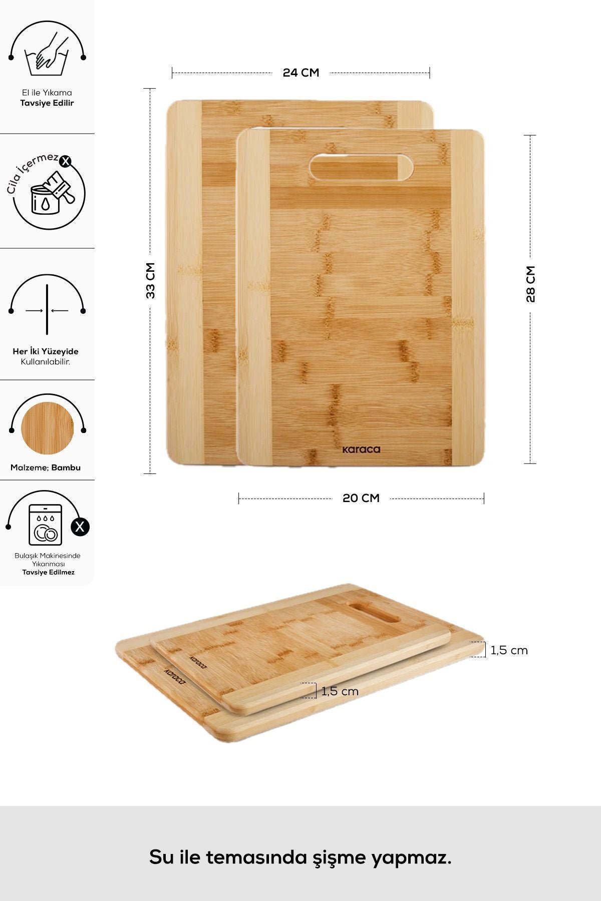 Lowell Bamboo 2 Pack Pro Cutting Board 28/33 cm