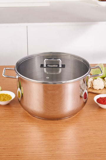 Grace Induction Bottom Steel Cookware 30 Cm 12.3 Liter