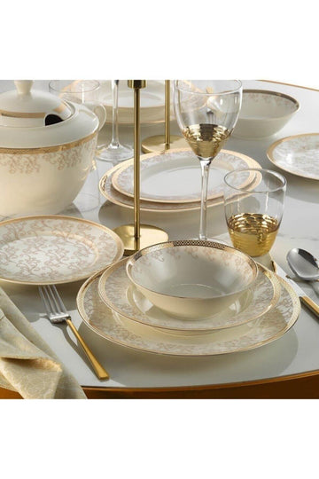 Porcelain Bone Calipso 62 Piece Dinner Set Gold 1140421