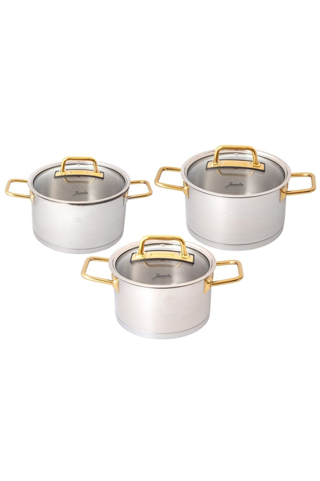 Assos Midi 3-Piece Titanium Gold Cookware Set