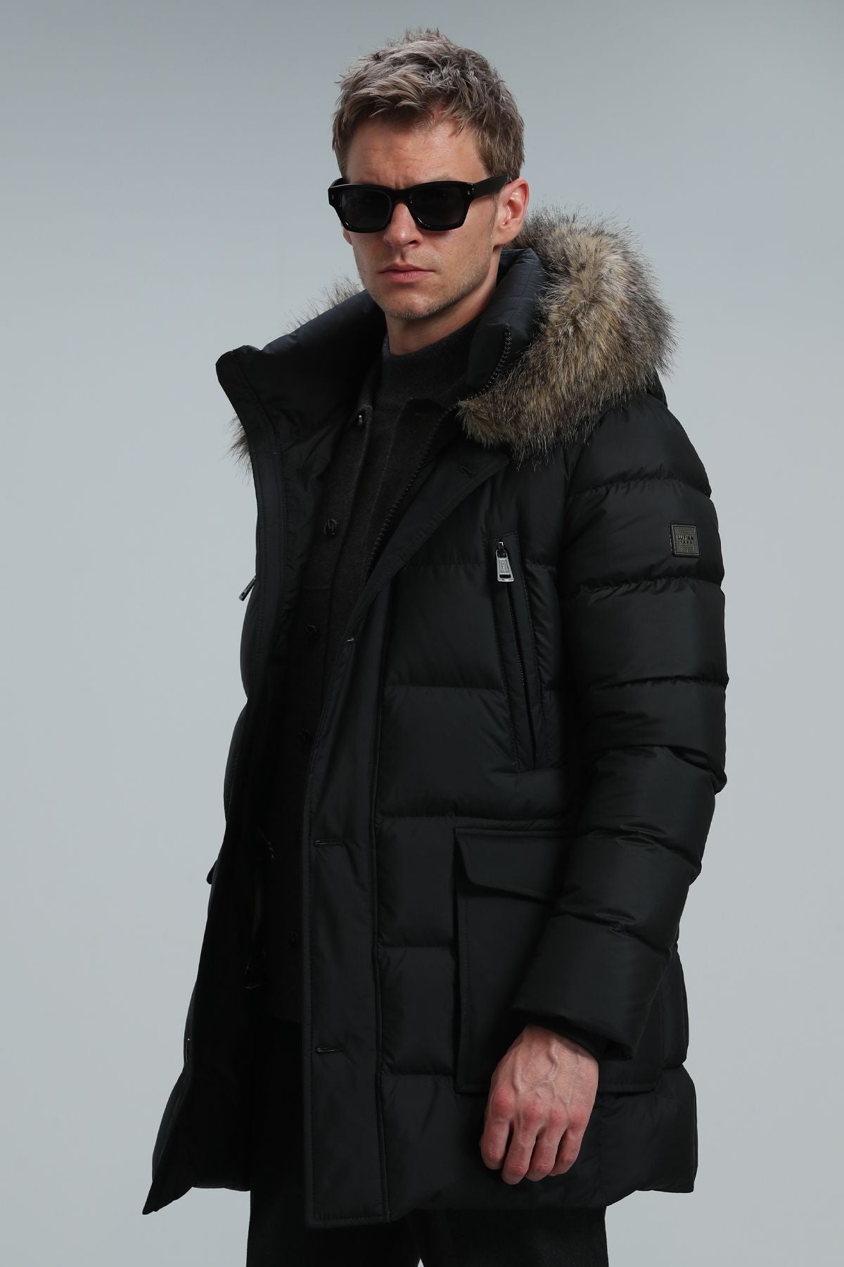 Clark Goose Down Coat Men Black