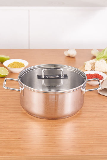 Grace Induction Base Steel Cookware 22 cm 3.8 Liter