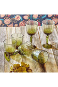 STD Colore Cutting Glass-Glasses Set of 12 Green Classic