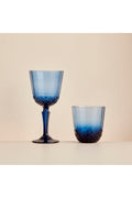 Colore Cutting Glass-Glasses Set of 12 Blue