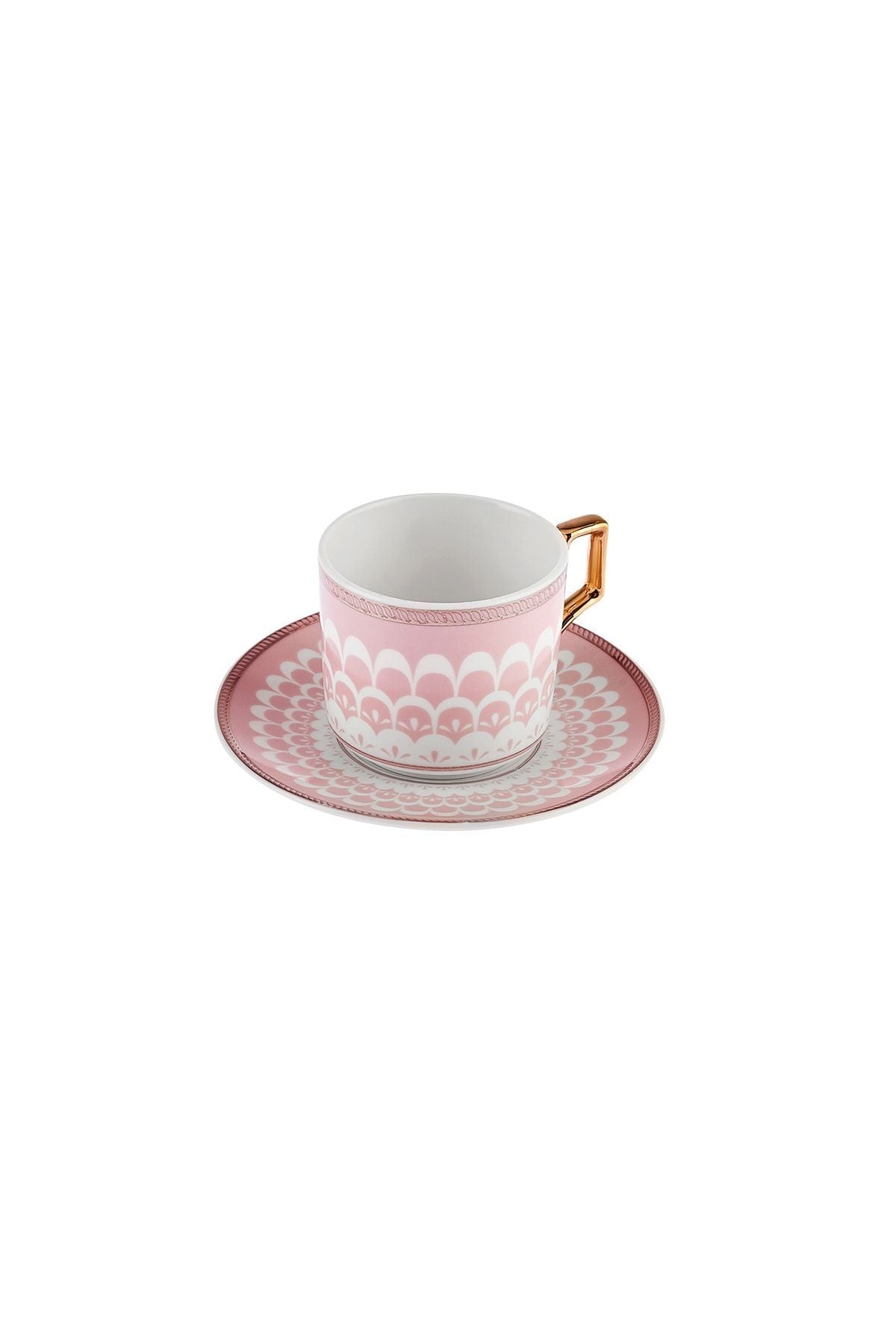 Jolly Pink Flower 2 Person Tea Cup Set 220 Ml