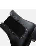 Black Women's Punched Flat Boots