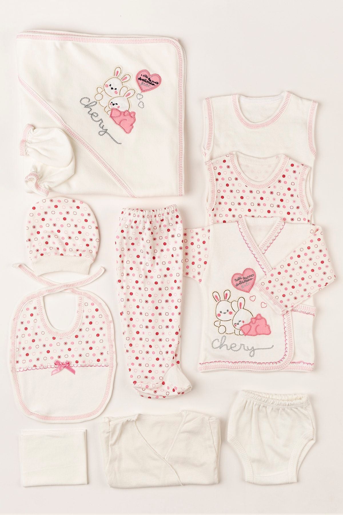 Newborn Cotton Baby Pink Rabbit 11 Pack Hospital Outlet
