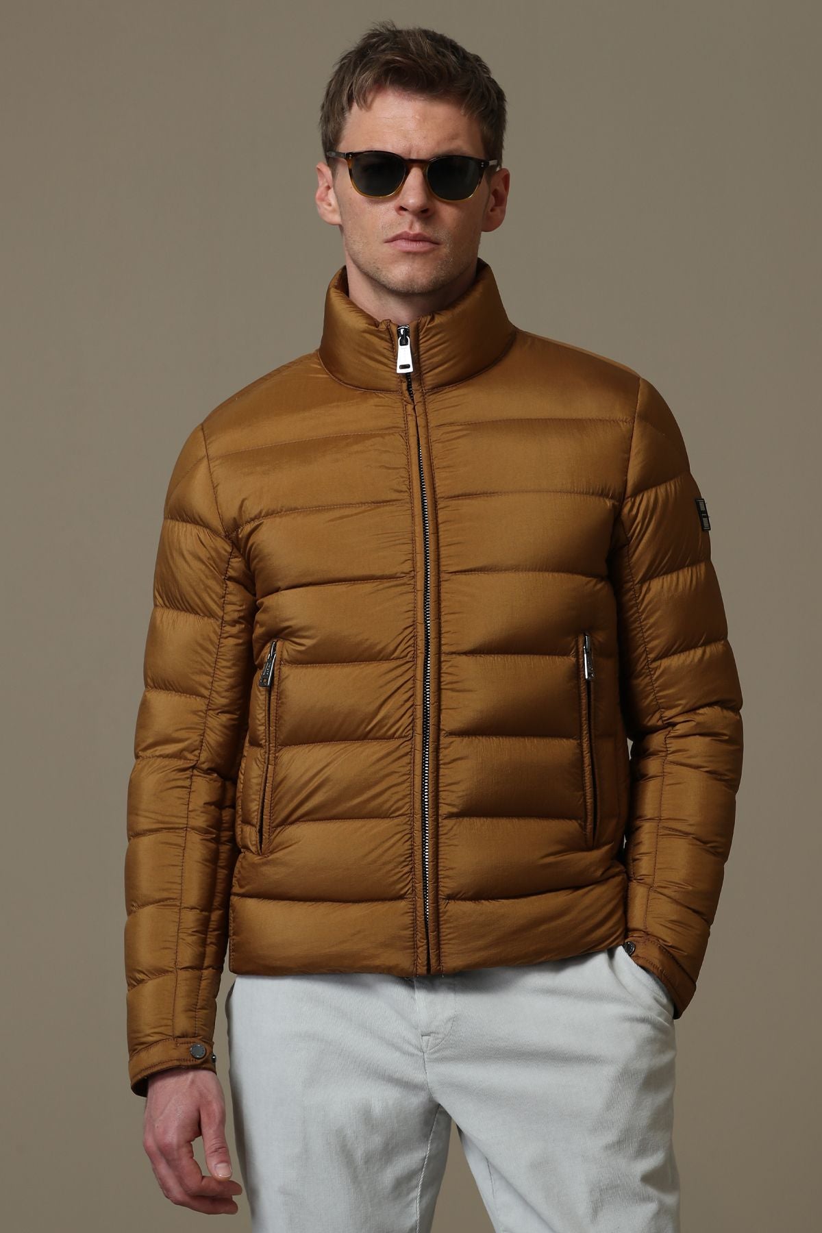 Clow Goose Down Men's Coats Camel Feather