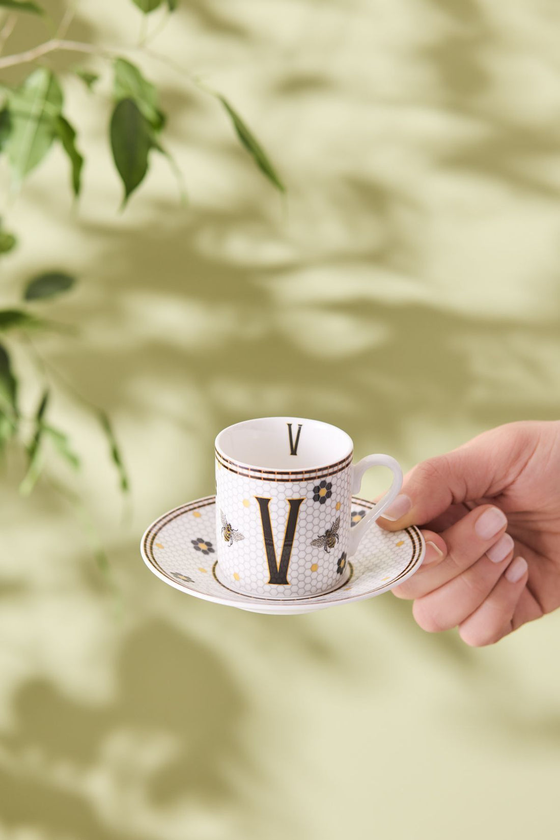 Coffee Cup with Letter V 80 ml