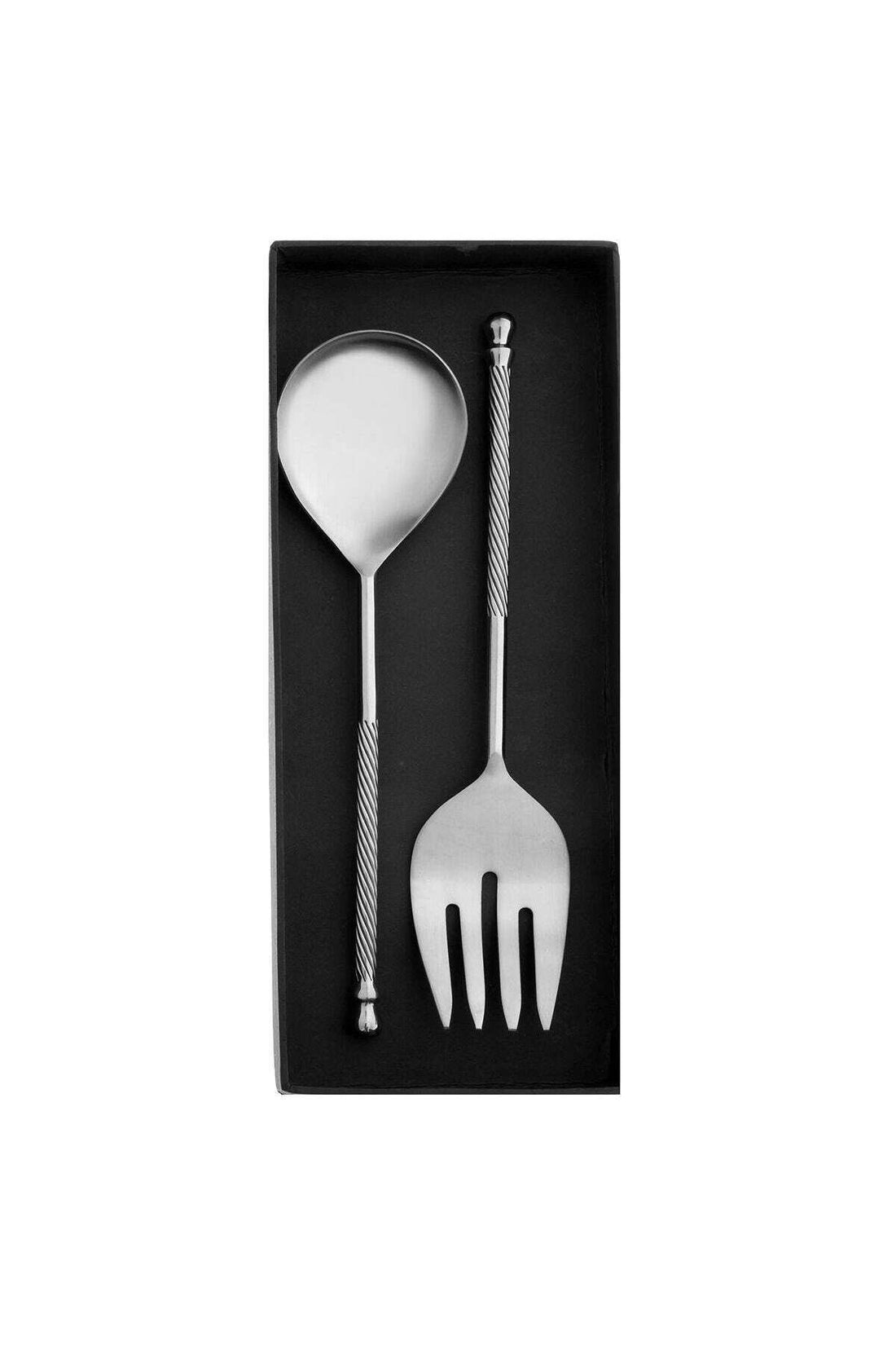 Rope 2 Piece Salad Serving Set Inox