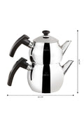 Adelya Mini Size Black Teapot Set with Induction Base