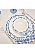 Bleu Blanc Porcelain 24 Pieces 6 Seater Dinner Set Blue