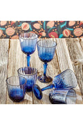 Colore Cutting Glass Set of 6 Blue (310 CC)