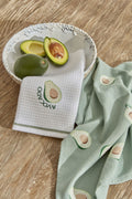 Avocado 100% Cotton 2 Piece Kitchen Towel Green