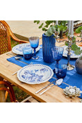 Vanessa Stoneware 24 Pieces 6 Seater Dinner Set Blue