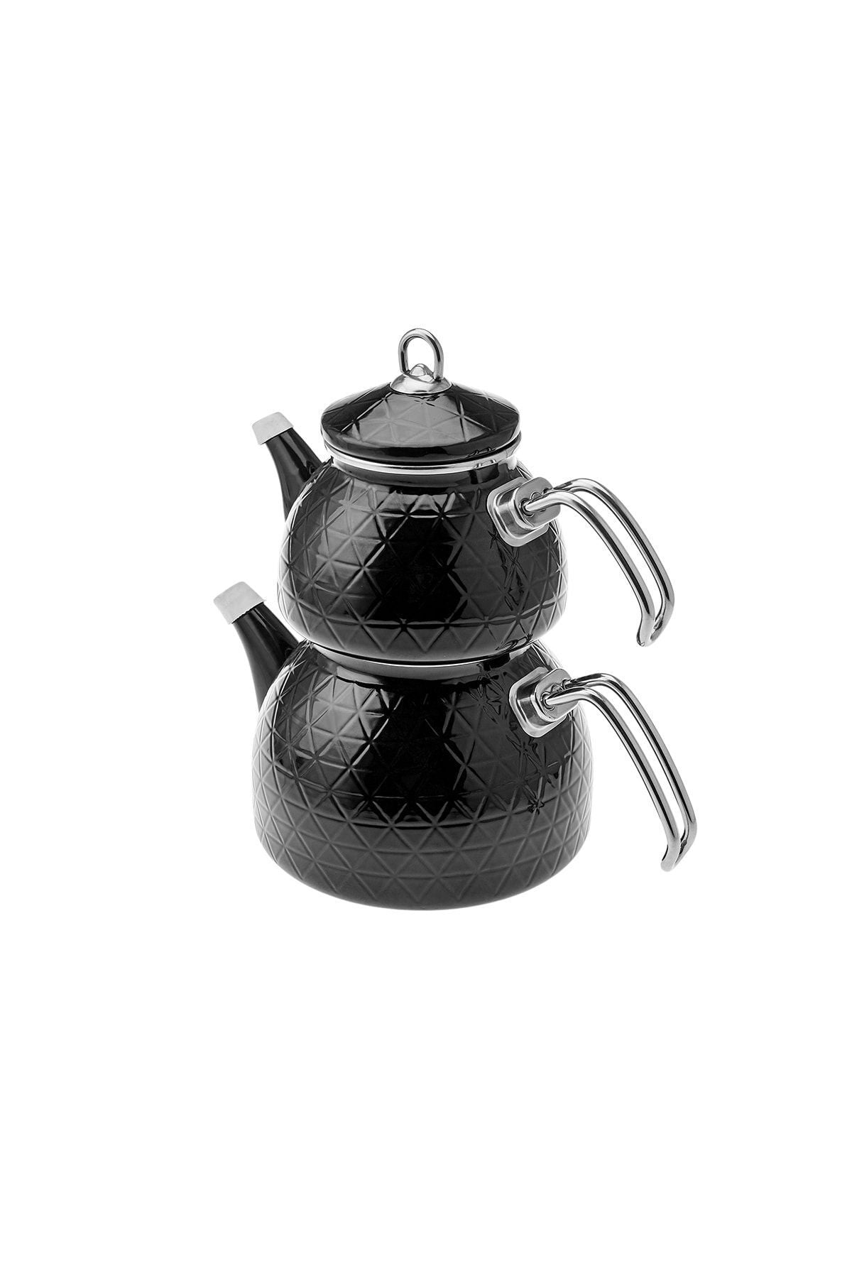 Crystal Black Enamel Midi Teapot Set