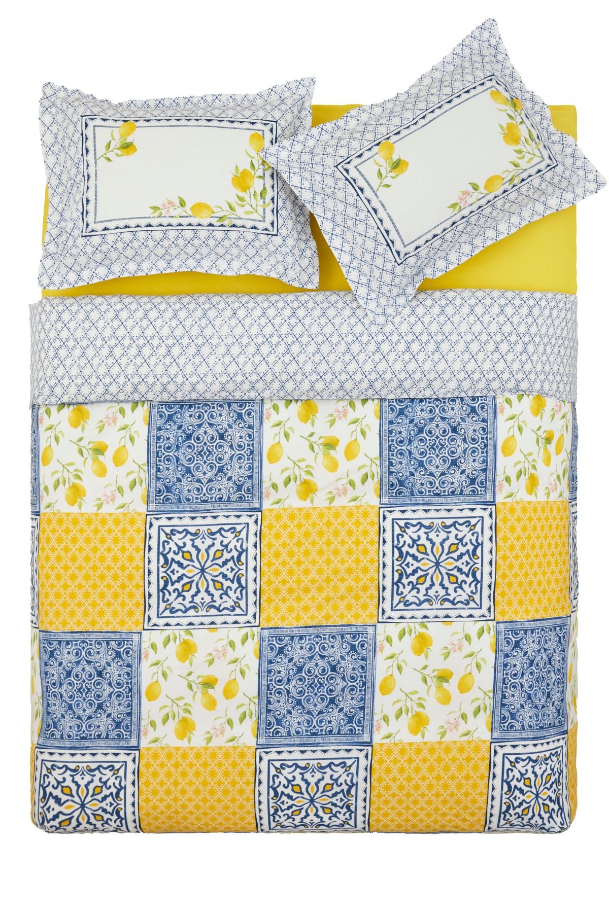 Addie 100% Cotton Double Size Duvet Cover Set Yellow PP