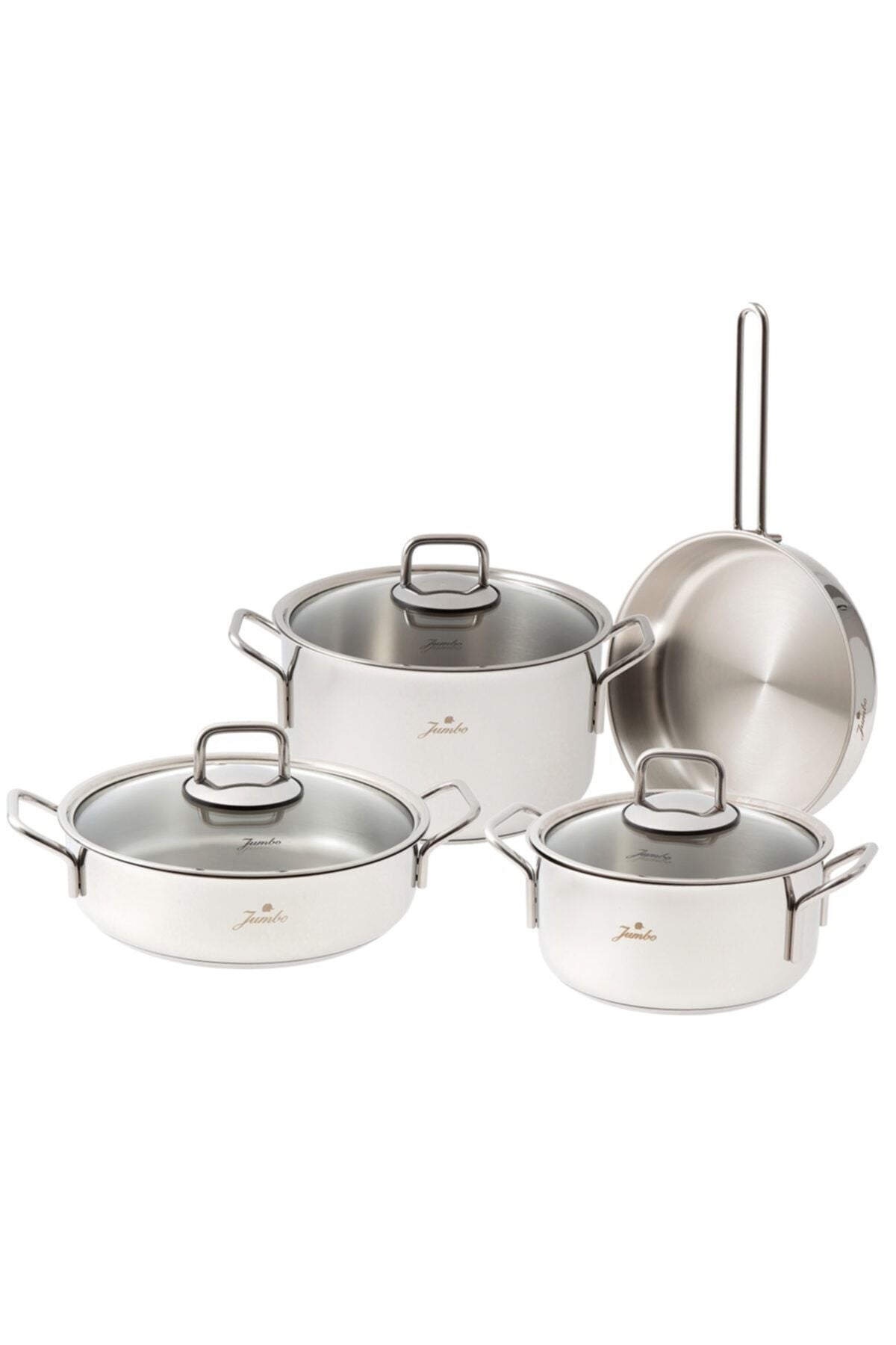 Steel Lyon 7 Piece Cookware Set 7 Induction Cooker Available Steel Steel White