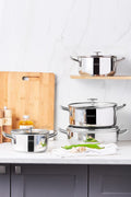 8 Piece Steel Cookware Set with Alaz Induction Base