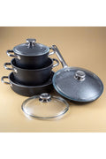 Darci Black 7 Piece Granite Cookware Set 500.01.01.8562