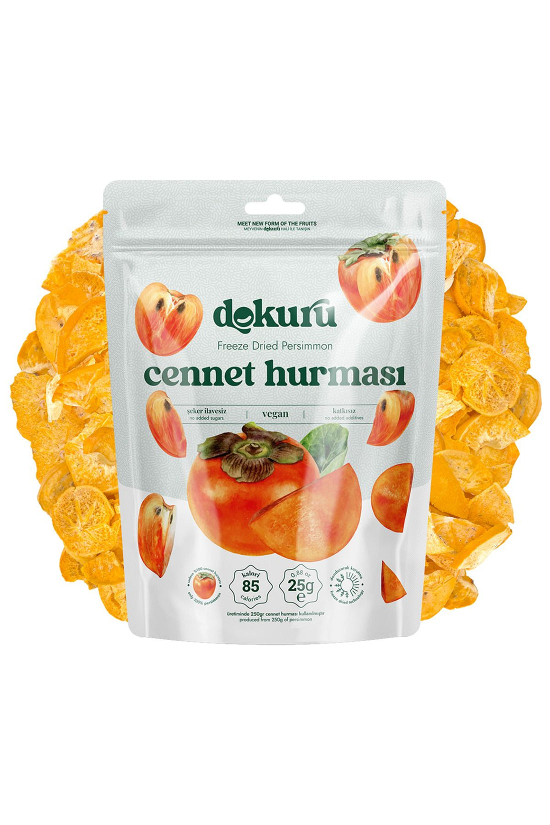 Paradise Persimmon Dried Fruit Chips - Freeze Dried Freeze Dried Crispy Persimmon