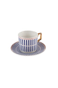 Jolly Blue Thin Line 2 Person Tea Cup Set 220 Ml