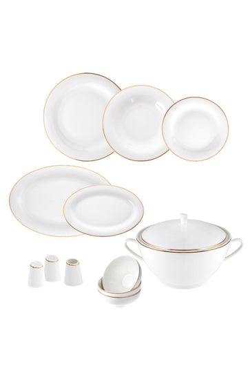 Bright Gold 12 Seater 60 Piece Dinner Set