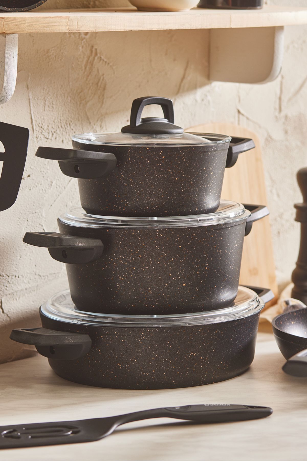 Biogranite V2 13 Piece Cookware Set Blackgold