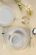 Tetra 6-Seater 24-Piece Gold Mesh Dinner Set