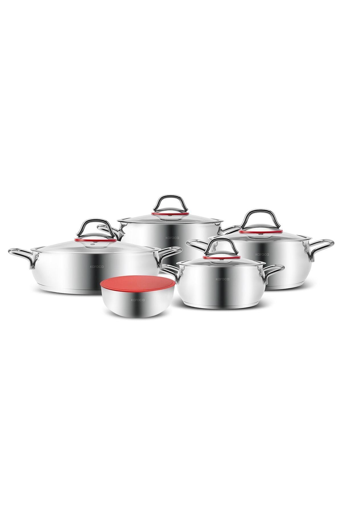 Emirgan Xl 10 Piece Storage Coated Steel Induction Bottom Cookware Set