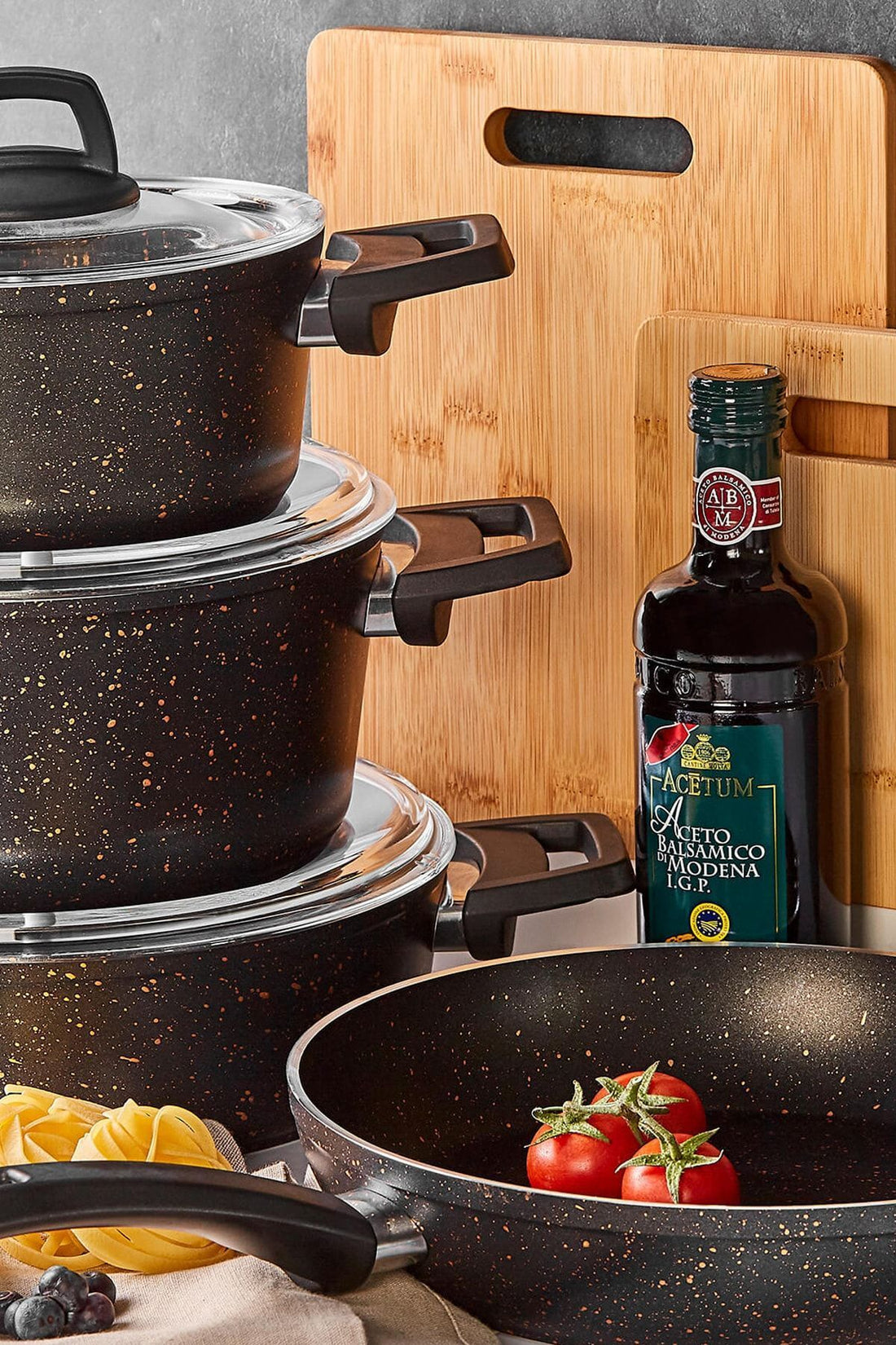 Biogranite Blackgold 7 Piece Cookware Set