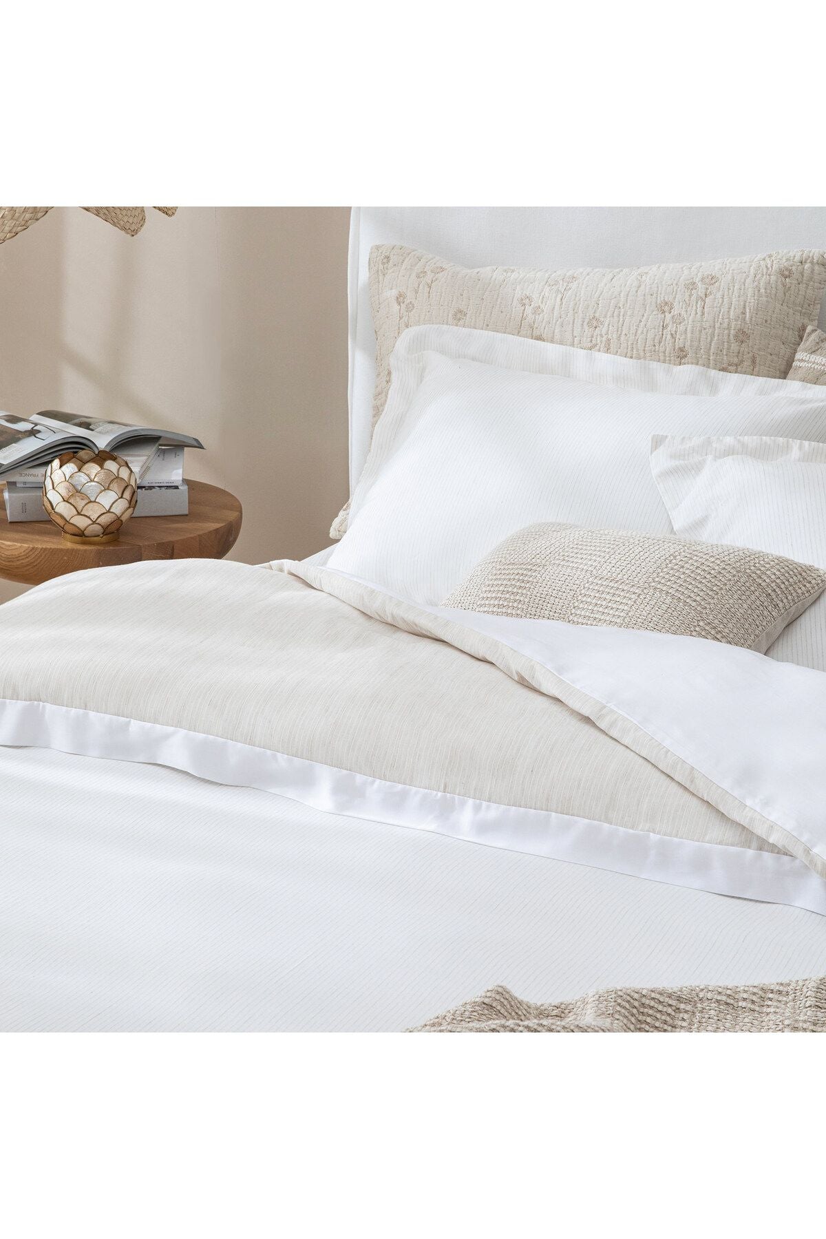 Dorıan Duvet Cover Set Double Size Ecru/Beige