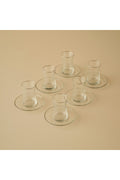 Premium Set of 6 Tea Cups Silver (170 cc)