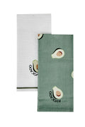 Avocado 100% Cotton 2 Piece Kitchen Towel Green