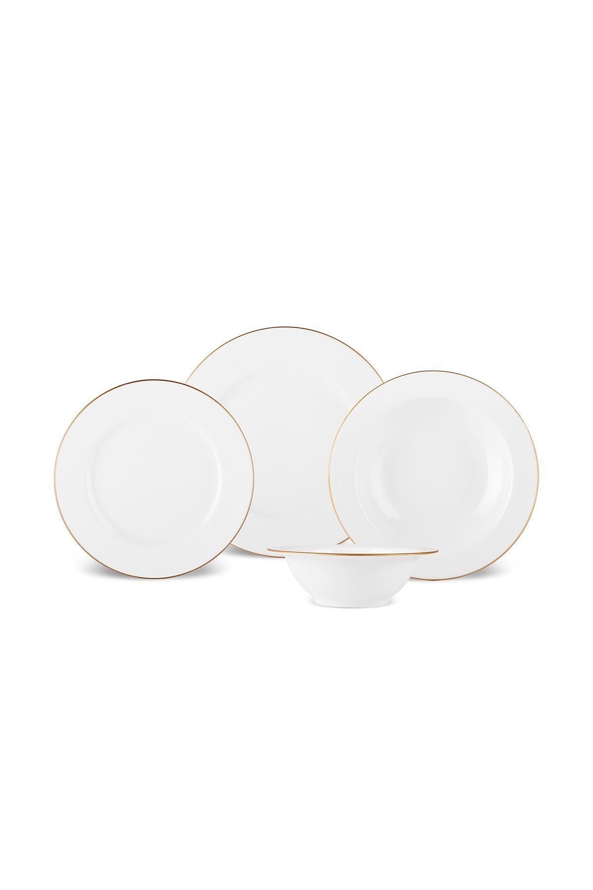 Eva Gold 24 Piece 6 Seater New Bone Dinner Set