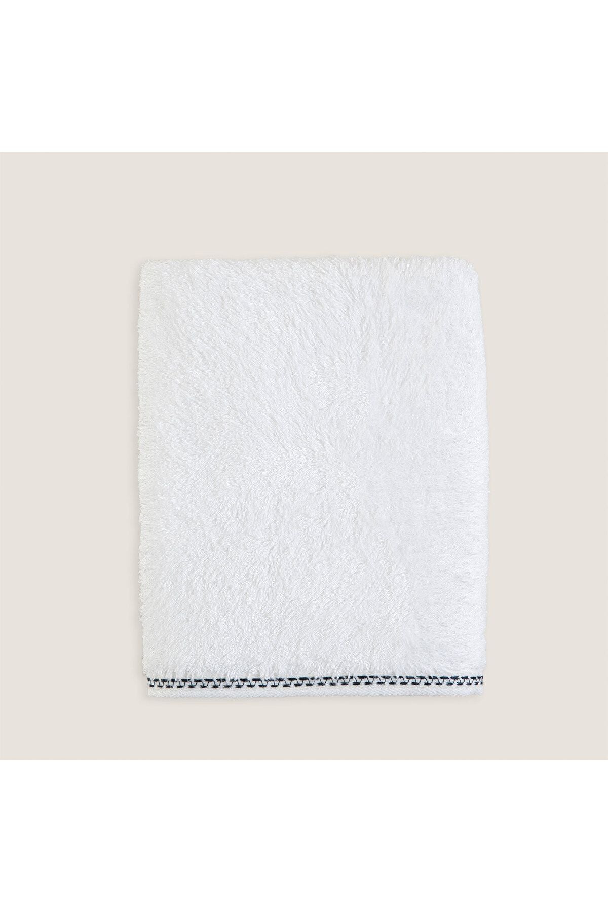 Madeline Face Towel 50x90 Cm White/Marin Blue