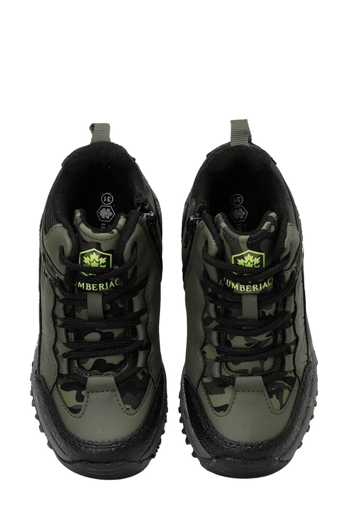 A10139367312010 101393673 Ted 3pr Boy's Boots Haki/Neon Green