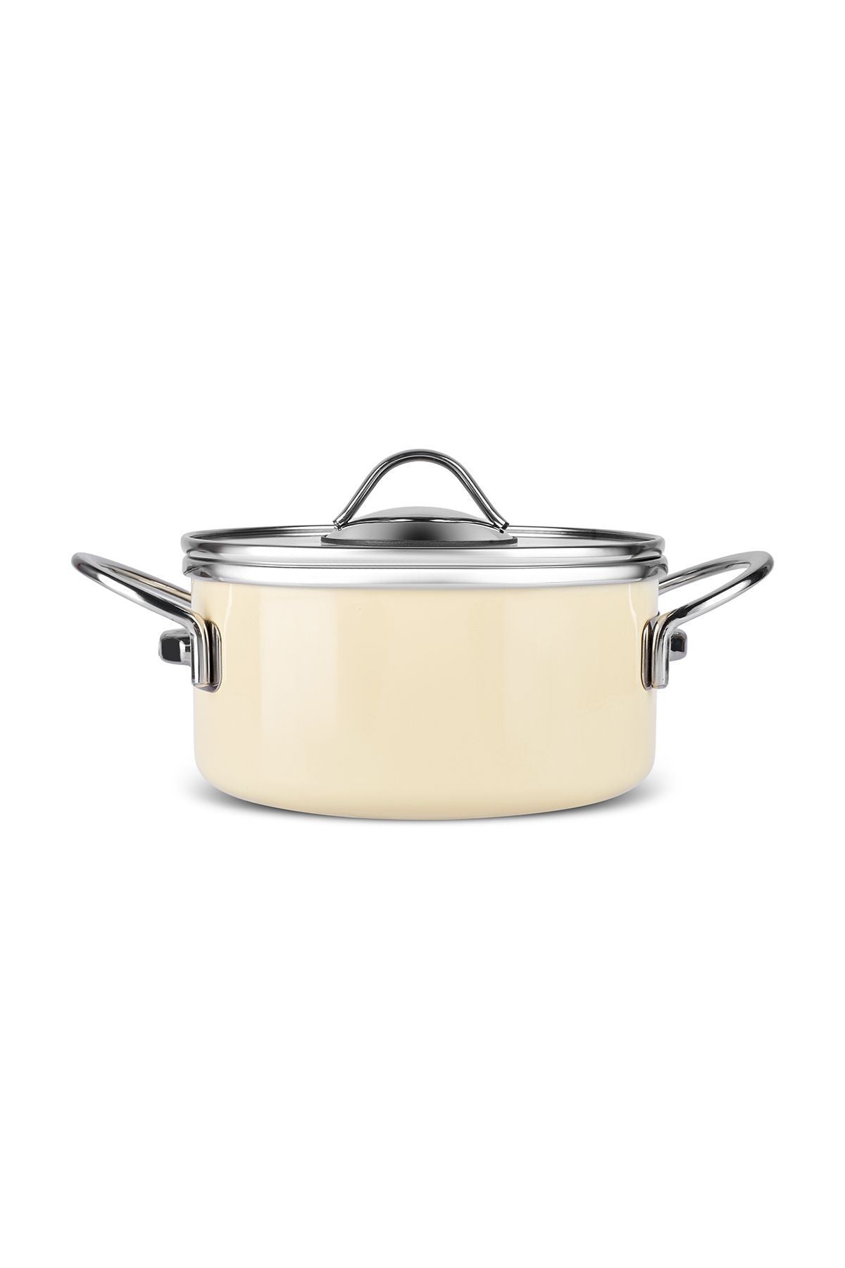 Erva Enamel Induction Base 6 Piece Midi Cookware Set Cream