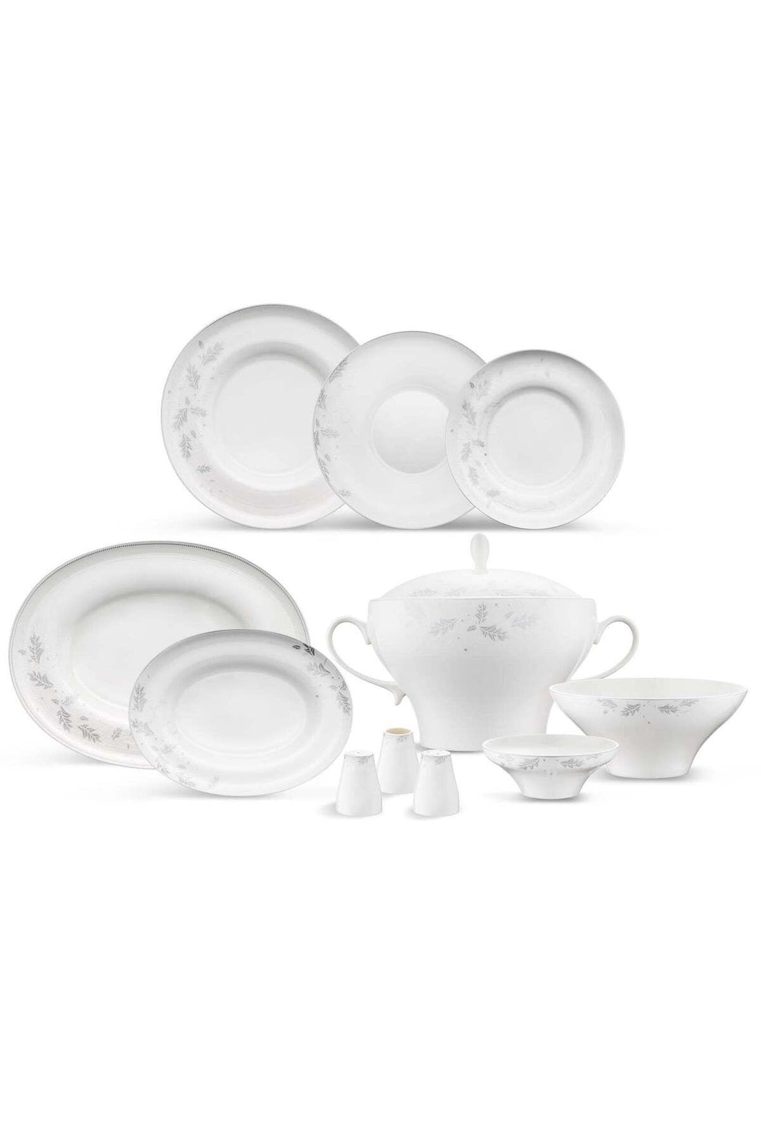 Lace Leaf 62 Piece Dinner Set for 12 Persons