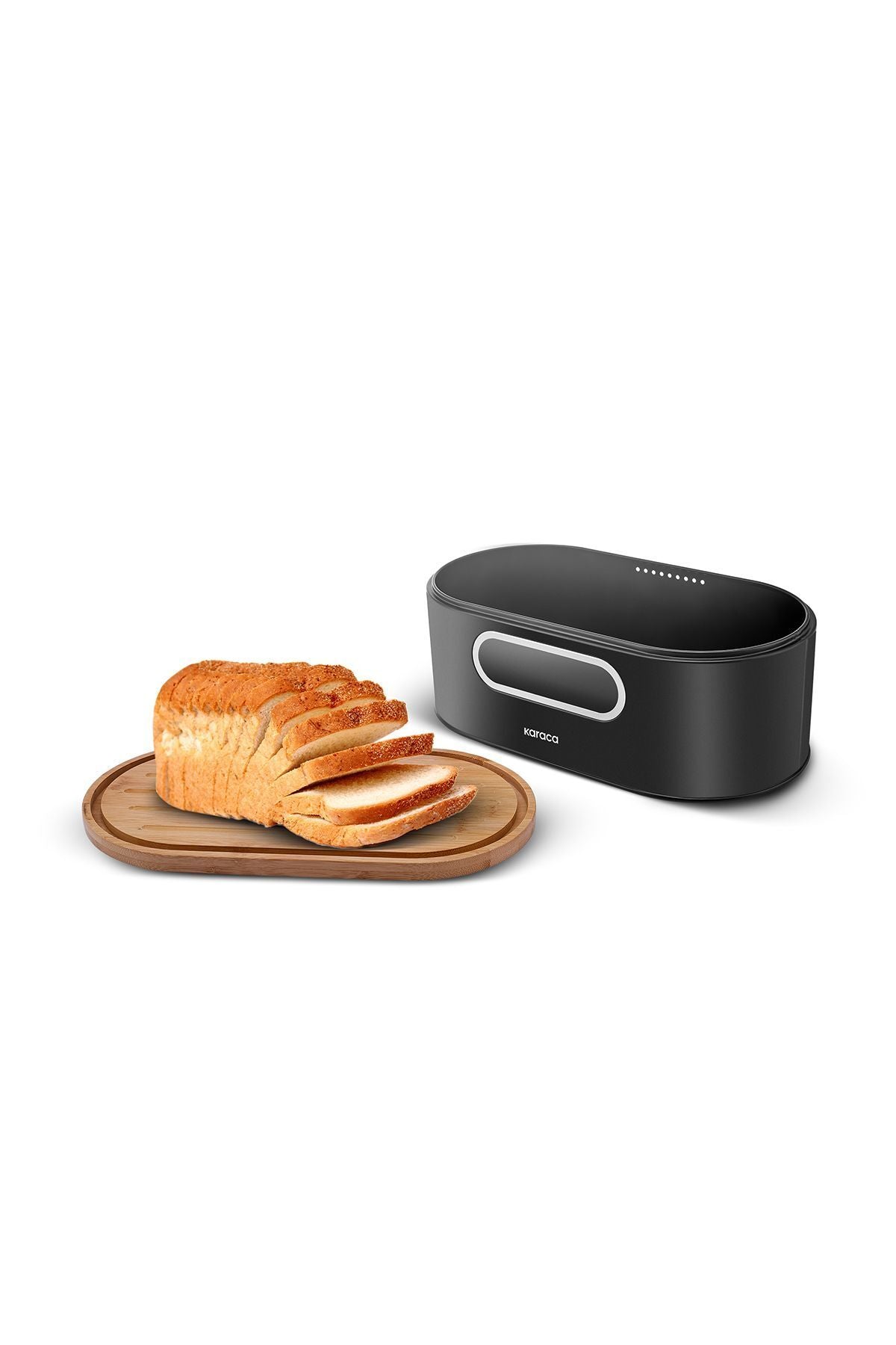 Stream 2in1 Bread Box/Cutting Board Black