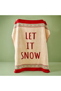 Let It Snow Cotton TV Blanket Red-Green (130x170 cm)