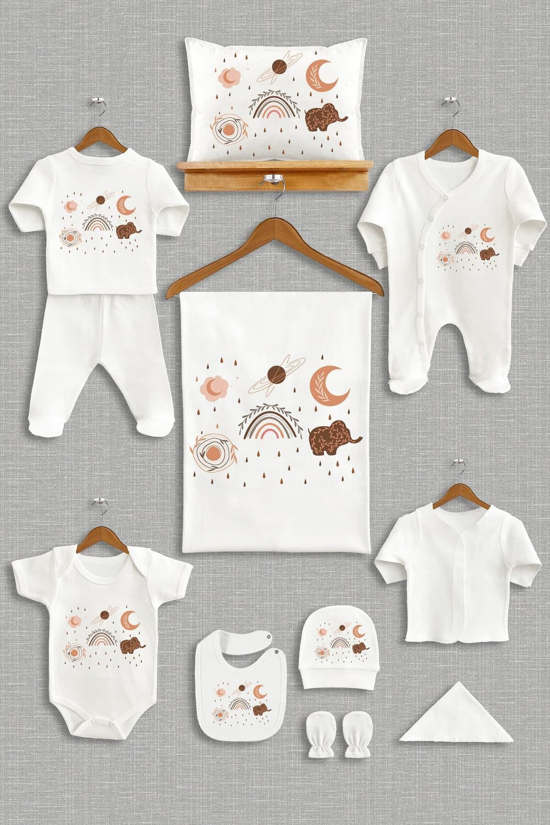 bebeqon - 11 Organic Hospital Outlets - 0-3 AY / Ecru