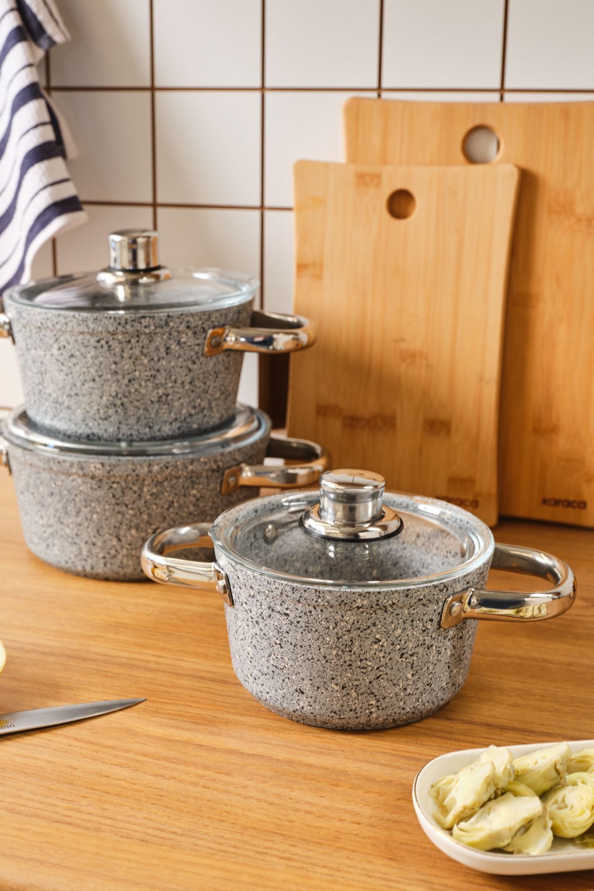 Biogranite Nare 6 Piece Midi Cookware Set Blue