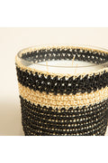Boho Black&White Crochet Scented Candle 12x13 cm Black