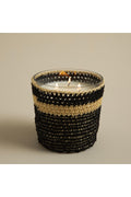 Boho Black&White Crochet Scented Candle 12x13 cm Black