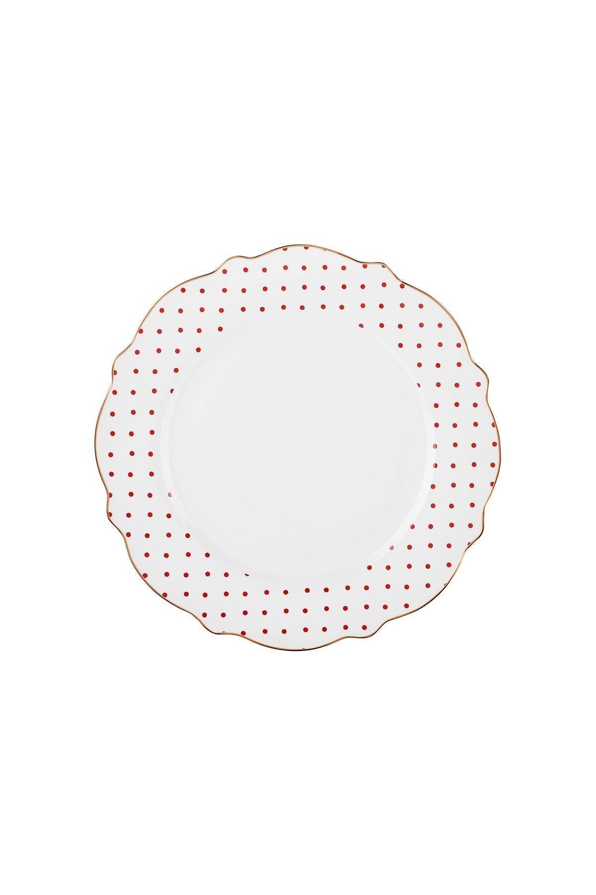 New Romantic Polka Dot Serving Plate 27 cm Red